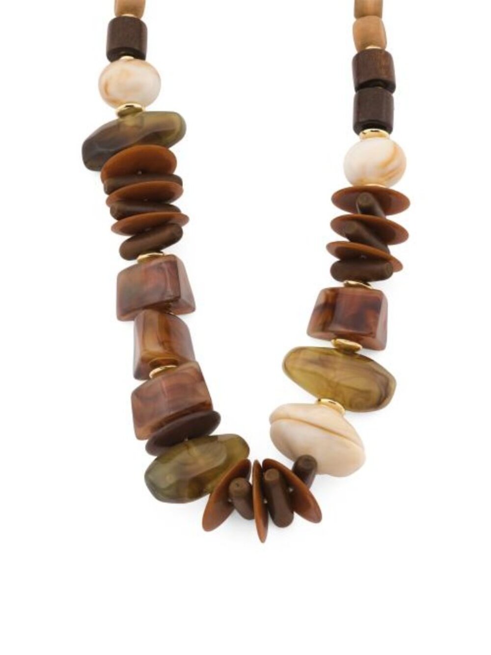 KENNETH JAY LANE Brown Beaded Necklace